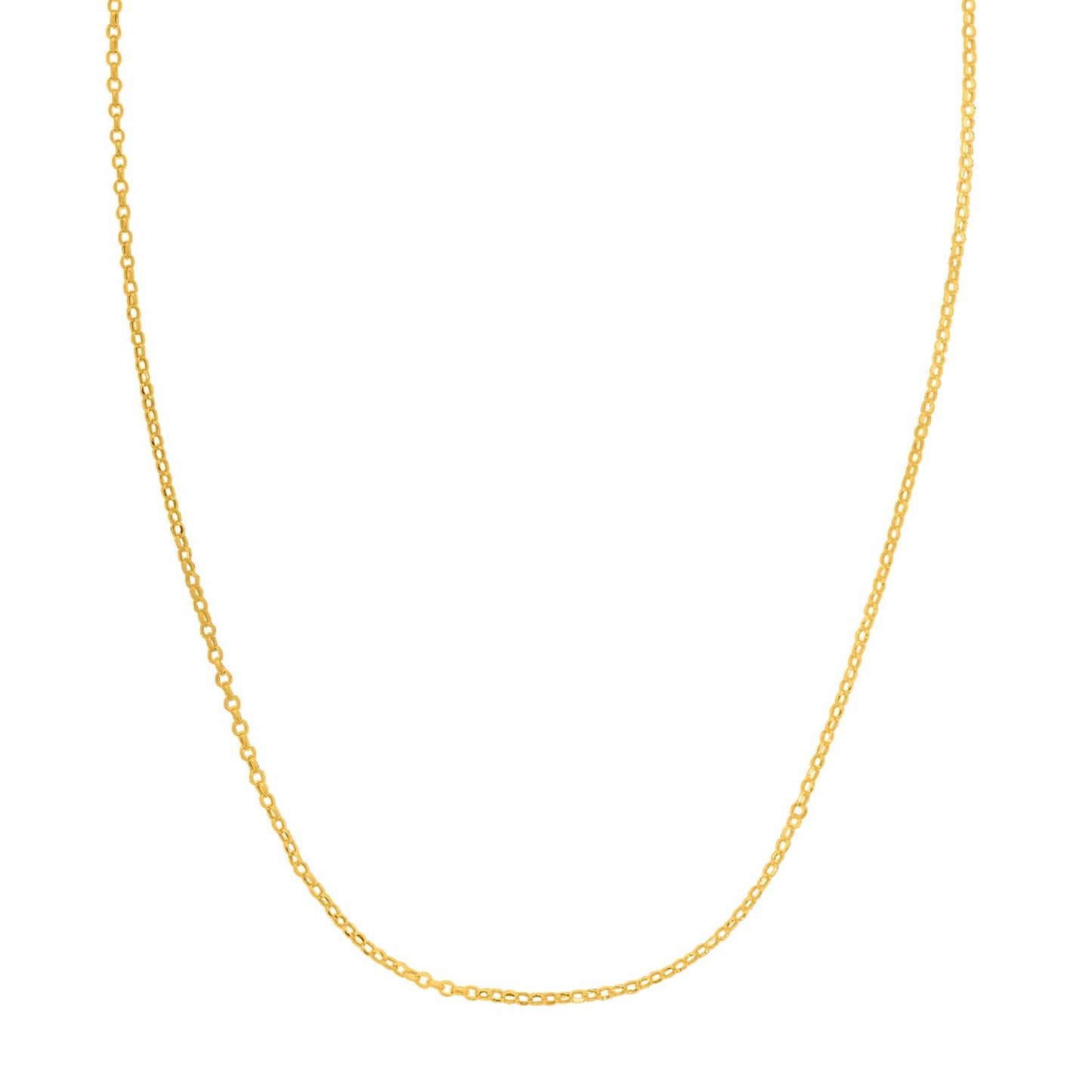 Double Extendable Cable Chain in 14k Yellow Gold (1.40 mm) in a sleek high-contrast midnight luxury editorial style
