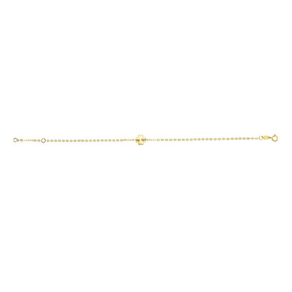 14K Yellow Gold Clover Bracelet