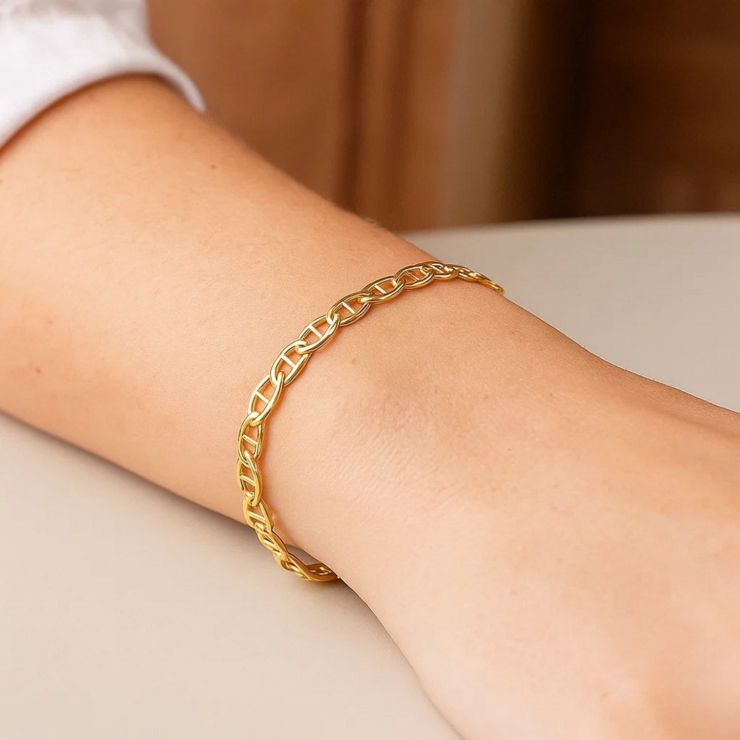 10k Yellow Gold Mariner Link Bracelet (4.50 mm)