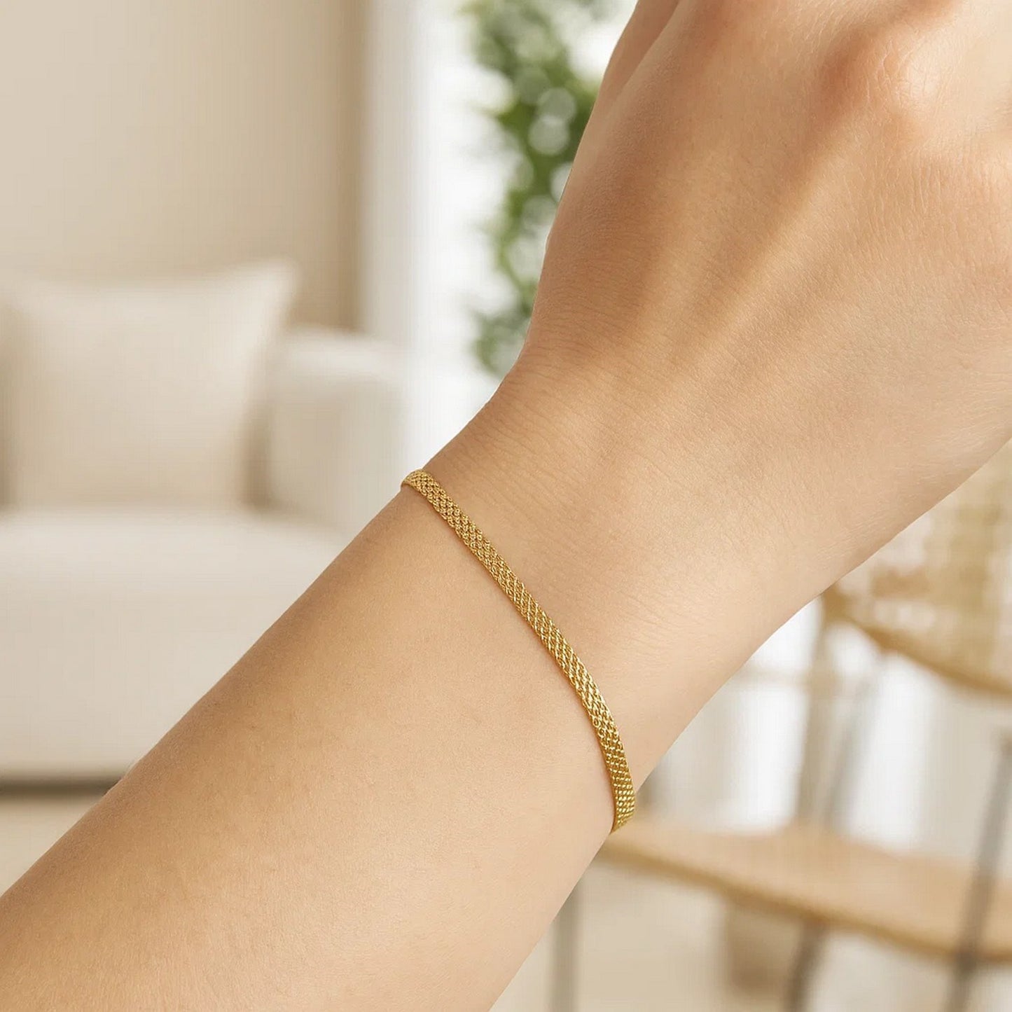 14k Yellow Gold Bismark Bracelet (2.50 mm)