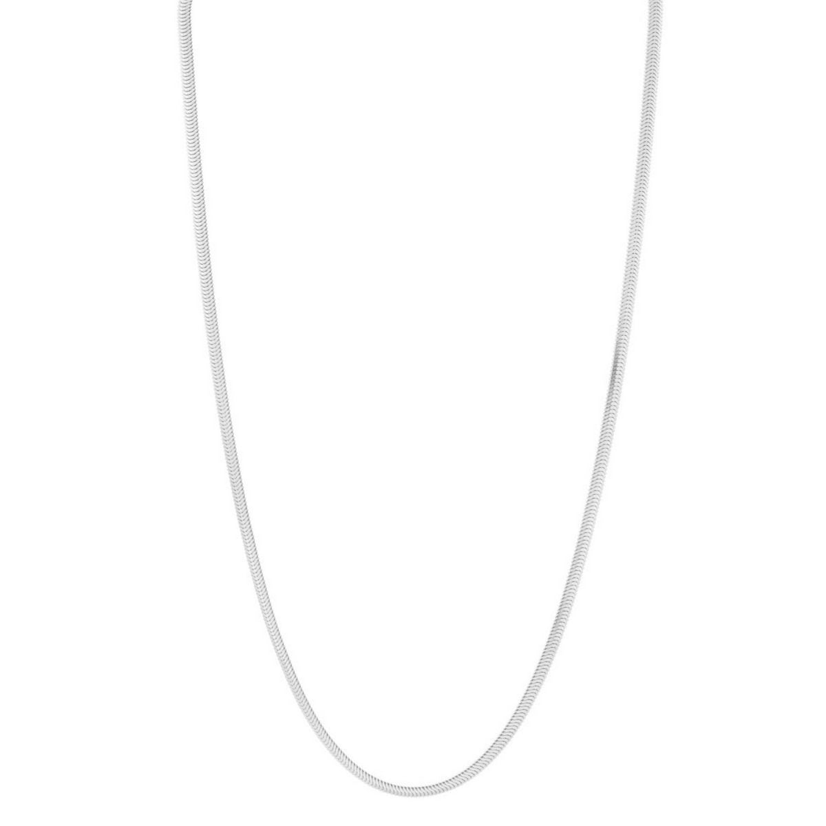 Sterling Silver Rhodium Plated Oval Snake Chain (3.30 mm)