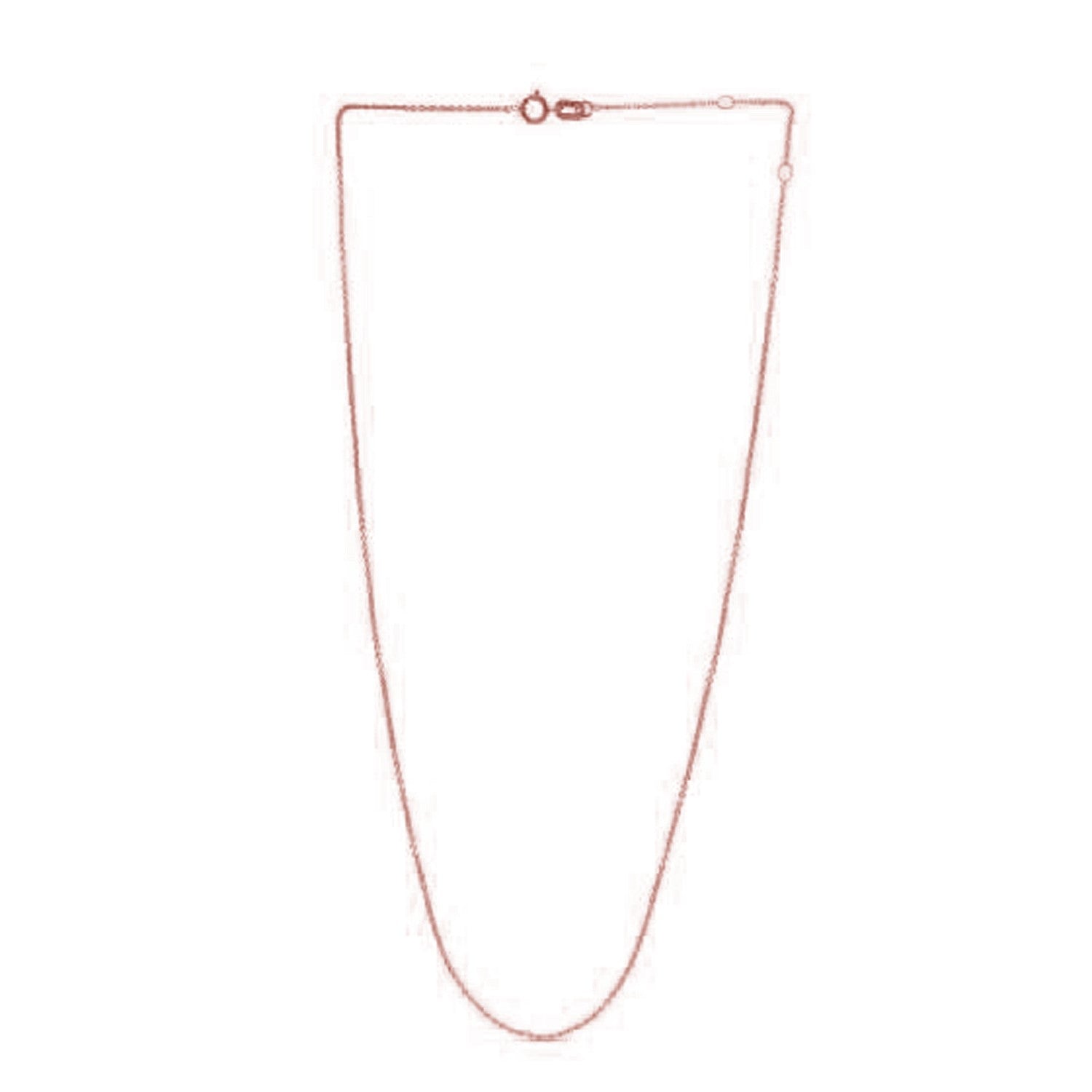 Adjustable Cable Chain in 14k Rose Gold (0.97 mm) in a sleek high-contrast midnight luxury editorial style