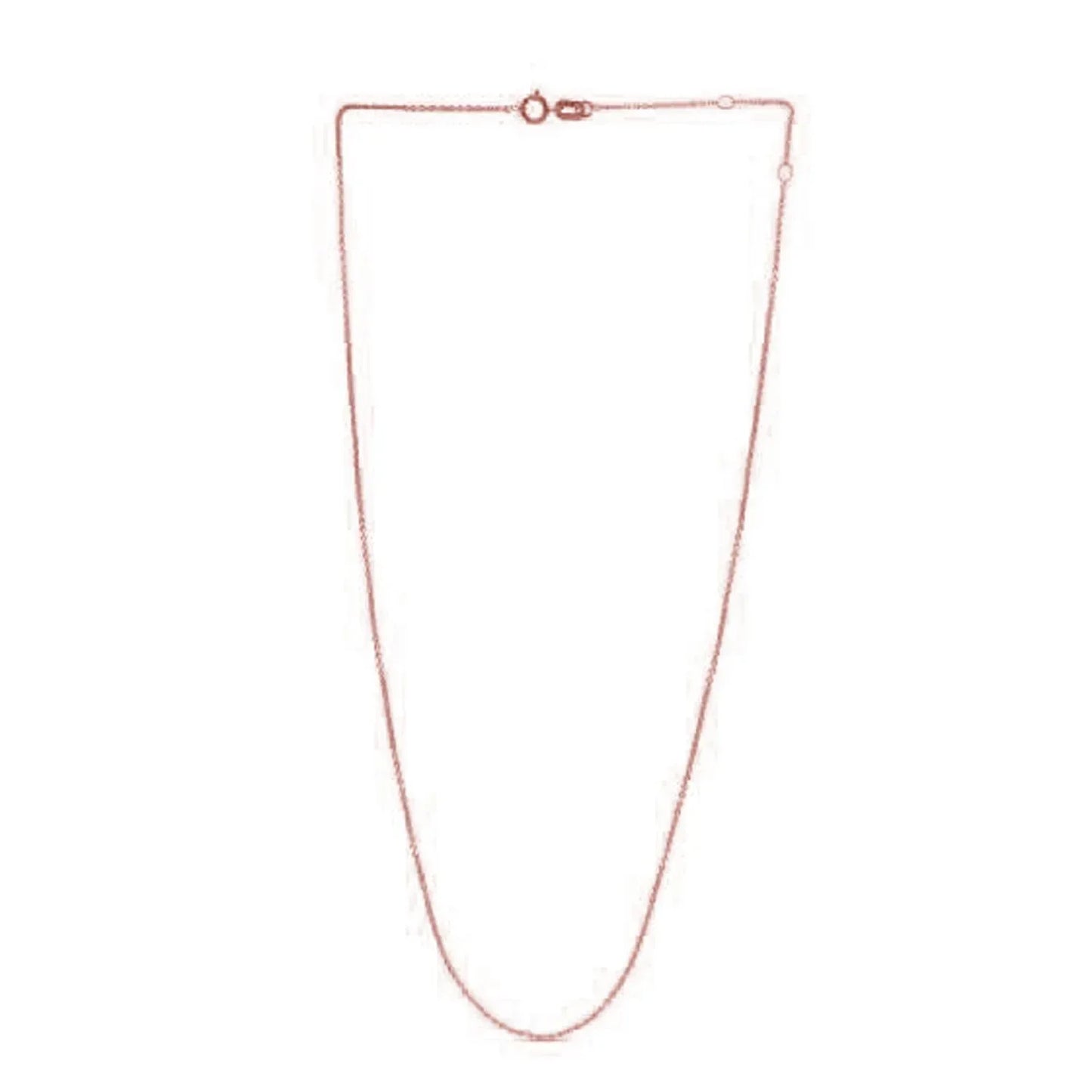 Adjustable Cable Chain in 14k Rose Gold (0.97 mm) - Peelerie