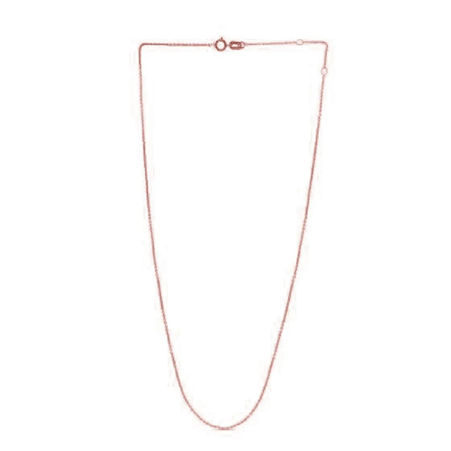 Adjustable Cable Chain in 14k Rose Gold (0.97 mm) - Peelerie
