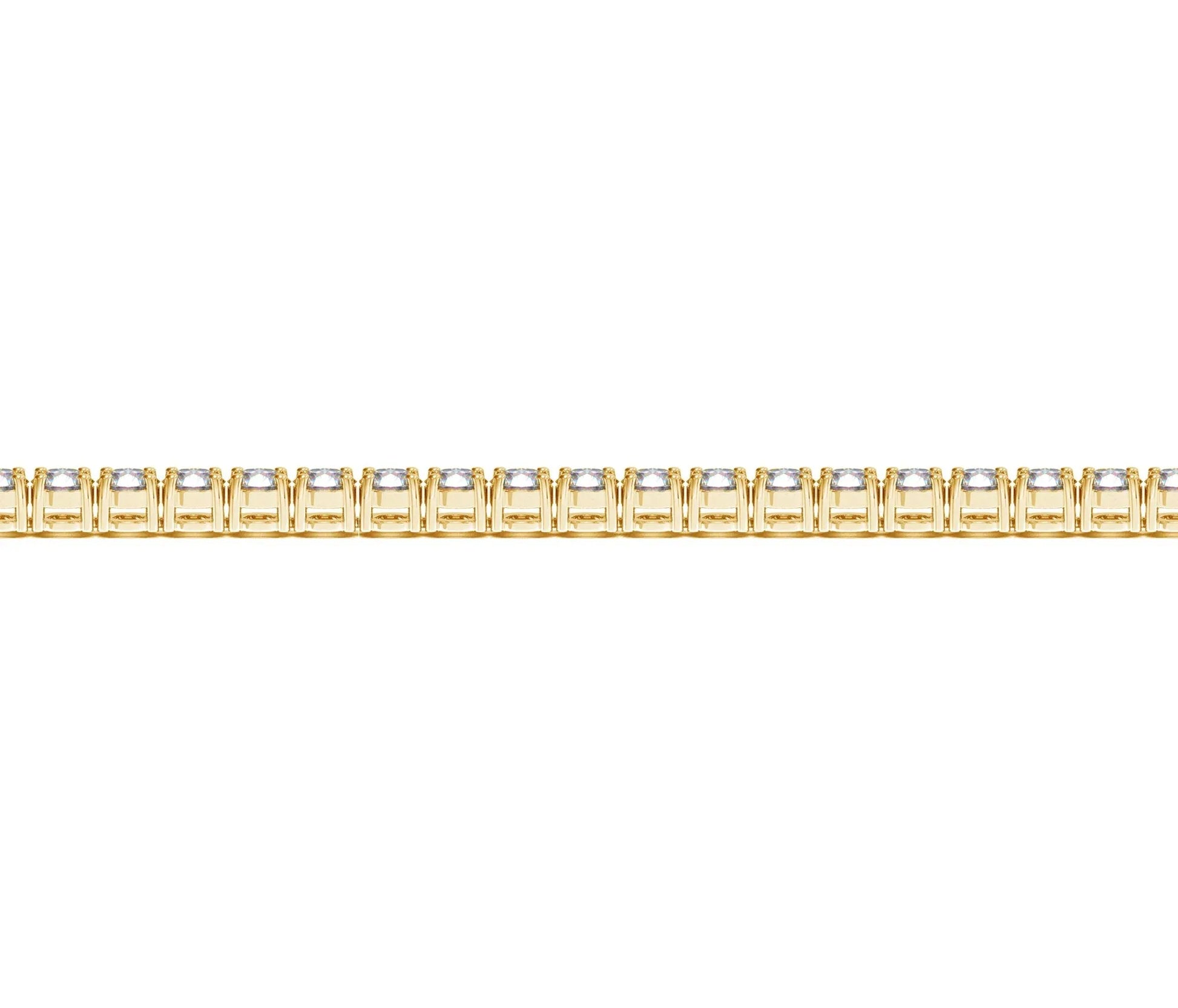 Lab Grown Round Diamond Tennis Bracelet in 14k Yellow Gold(5 cctw F/G VS2/SI1) - Peelerie