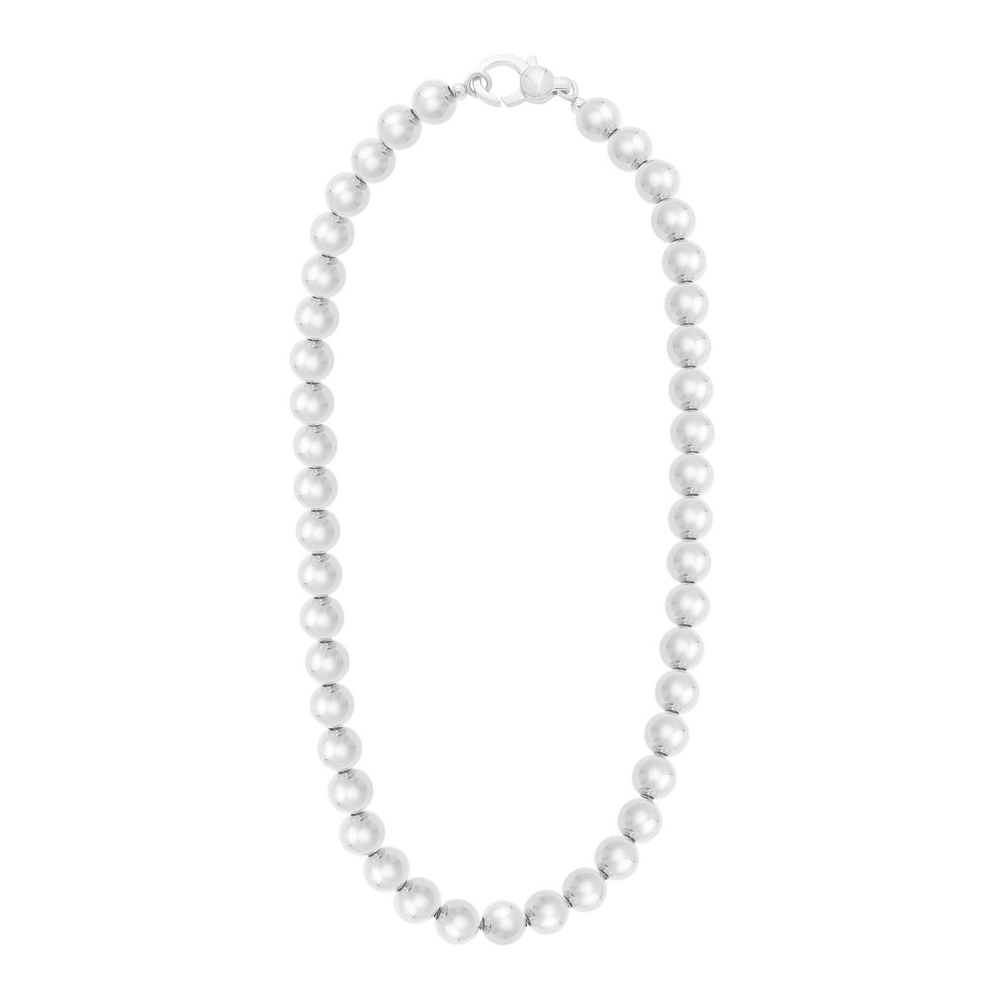 Sterling silver, rhodium plated necklace