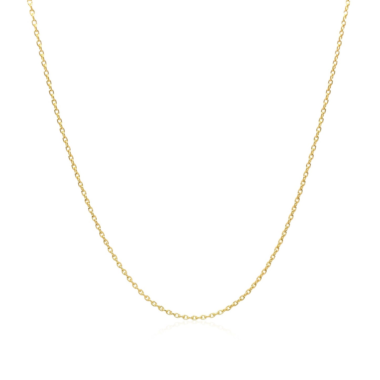 Adjustable Cable Chain in 14k Yellow Gold (0.97 mm) in a sleek high-contrast midnight luxury editorial style