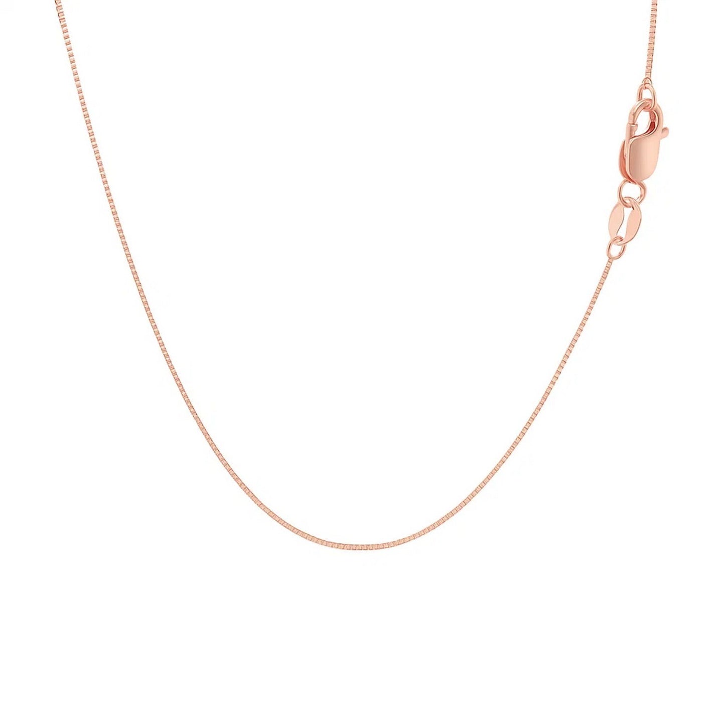 14k Rose Gold Classic Box Chain (0.45 mm)