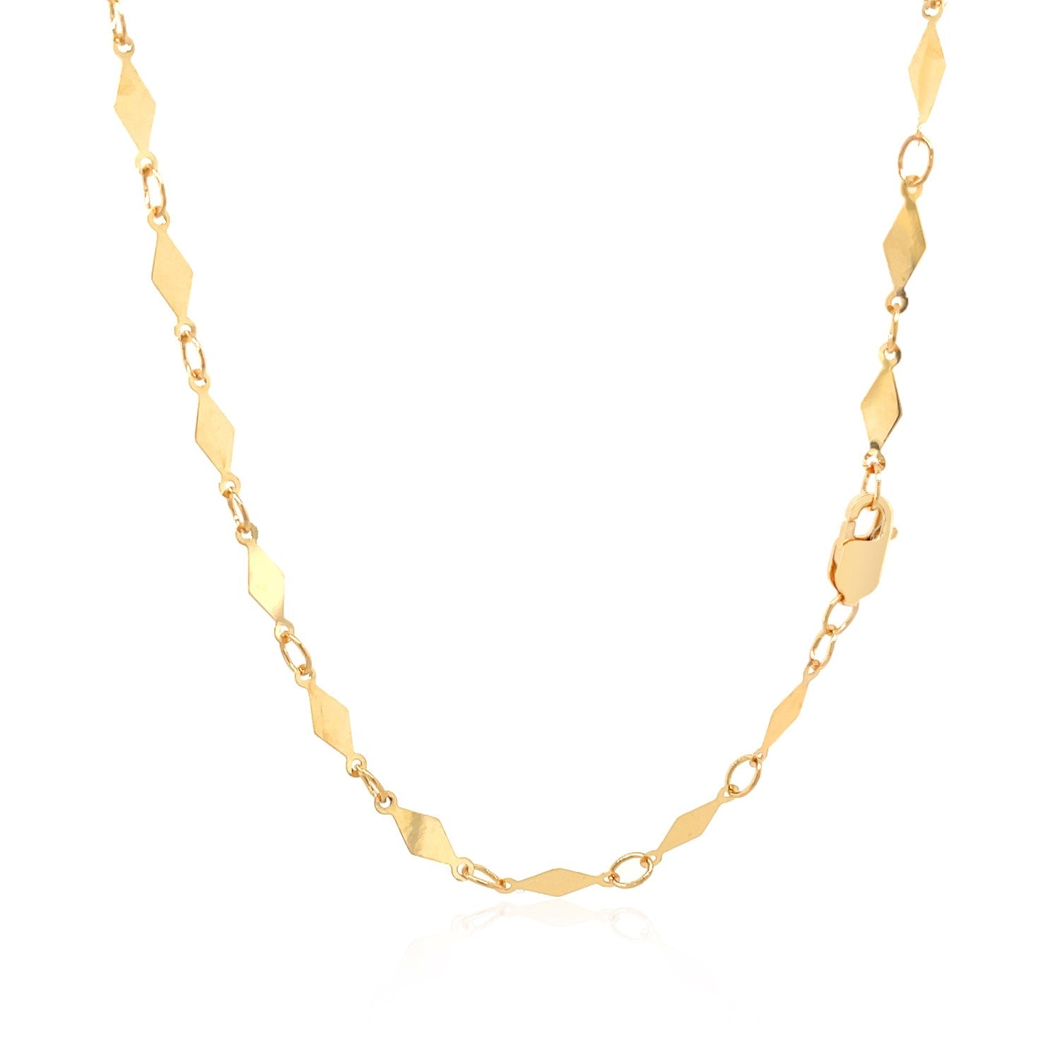 14K Yellow Gold Polished Diamond Motif Chain (3.00 mm) in a sleek high-contrast midnight luxury editorial style