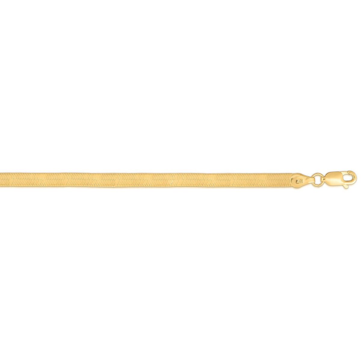 Sterling Silver Yellow Gold Plated Imperial Herringbone Chain (2.70 mm)
