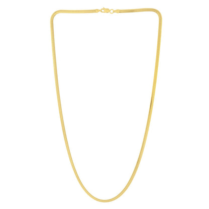 Sterling Silver Yellow Gold Plated Oval Snake Chain (3.30 mm)