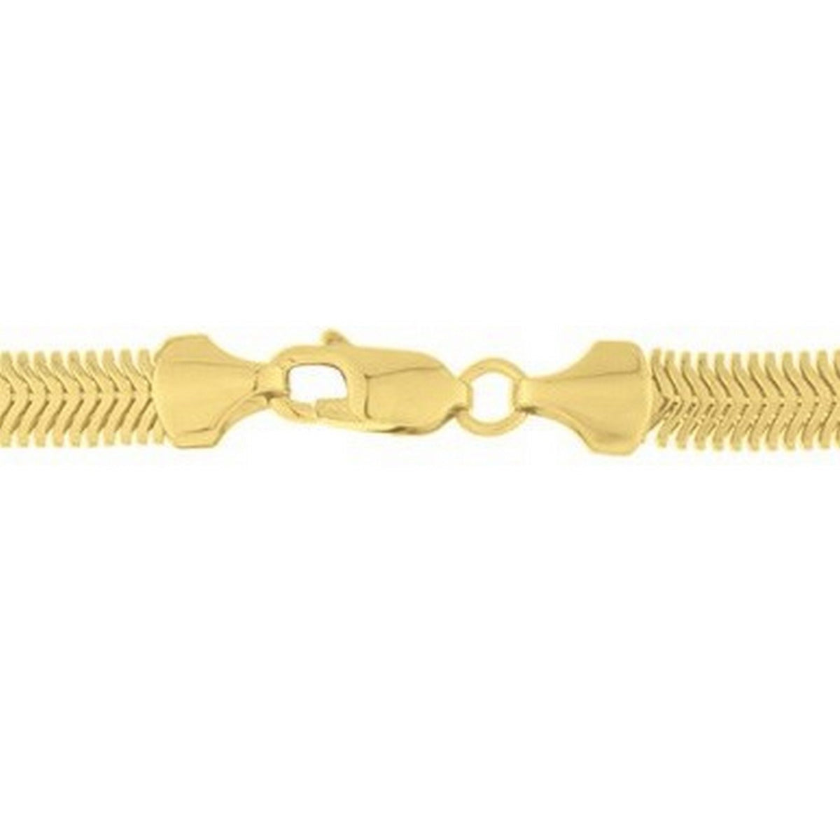 Sterling Silver Yellow Gold Plated Oval Snake Chain (3.30 mm)