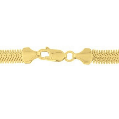 Sterling Silver Yellow Gold Plated Oval Snake Chain (3.30 mm)
