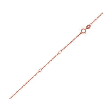 Double Extendable Diamond Cut Cable Chain in Rose Gold (0.87 mm) - Peelerie