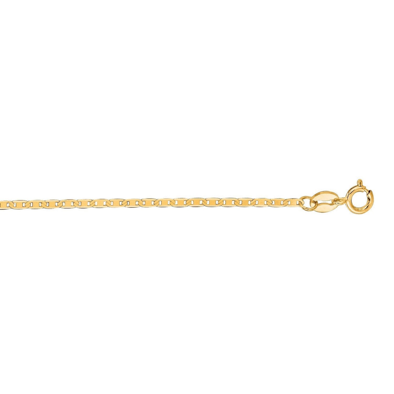 10k Yellow Gold Mariner Link Anklet 1.2mm - Peelerie
