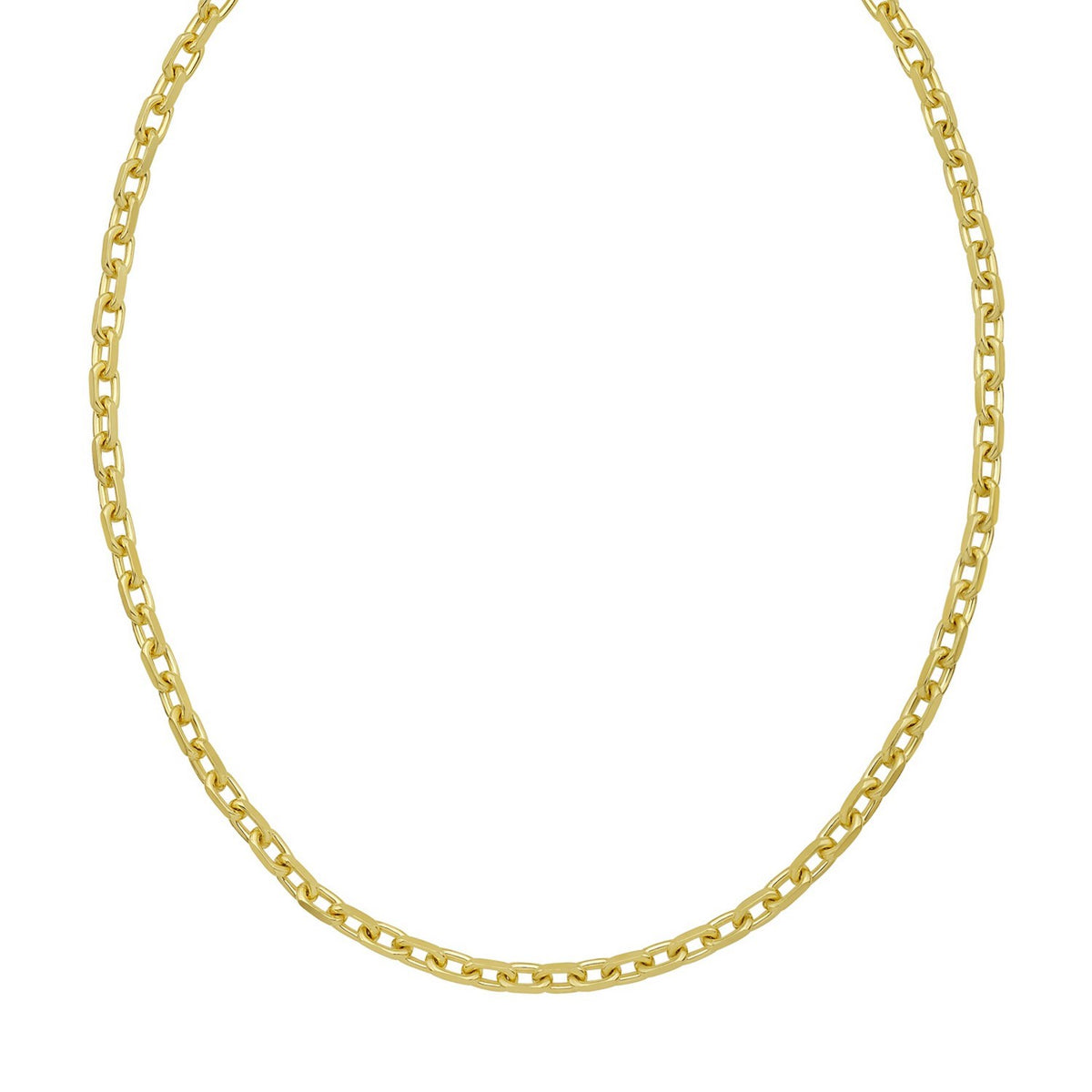 Sterling Silver Gold Plated French Cable Chain (5.00 mm)