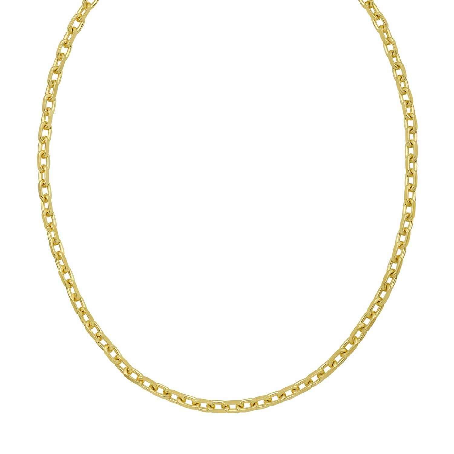 Sterling Silver Gold Plated French Cable Chain (5.00 mm)