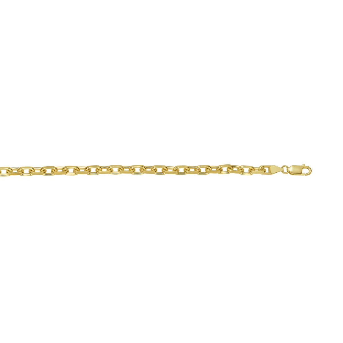 Sterling Silver Gold Plated French Cable Chain (5.00 mm)