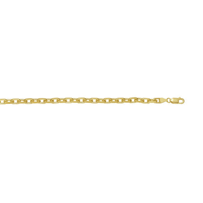 Sterling Silver Gold Plated French Cable Chain (5.00 mm)