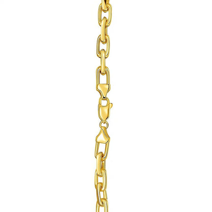 Sterling Silver Gold Plated French Cable Chain (5.00 mm)