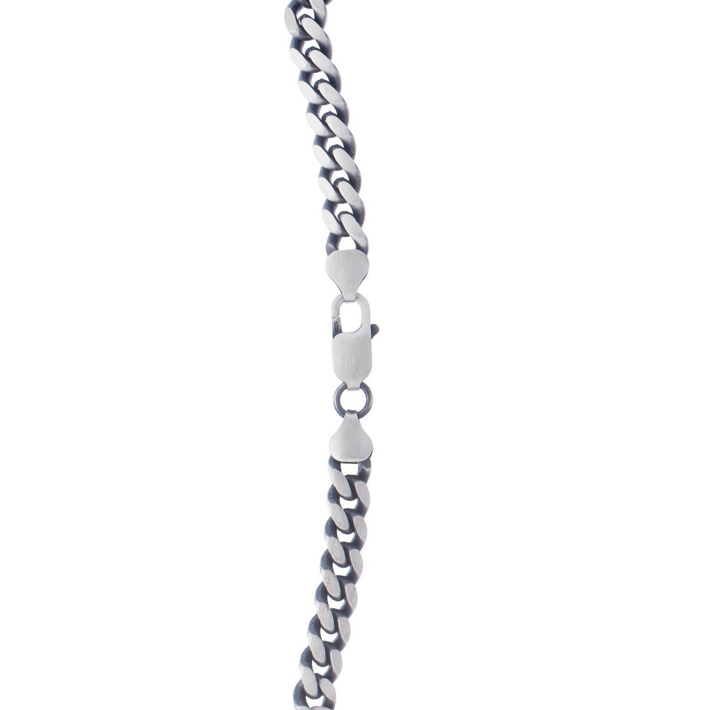 Sterling Silver Gunmetal Finish Miami Cuban Link Chain (7.00 mm)