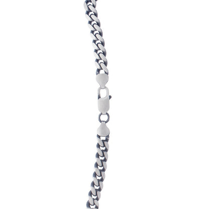 Sterling Silver Gunmetal Finish Miami Cuban Link Chain (7.00 mm)