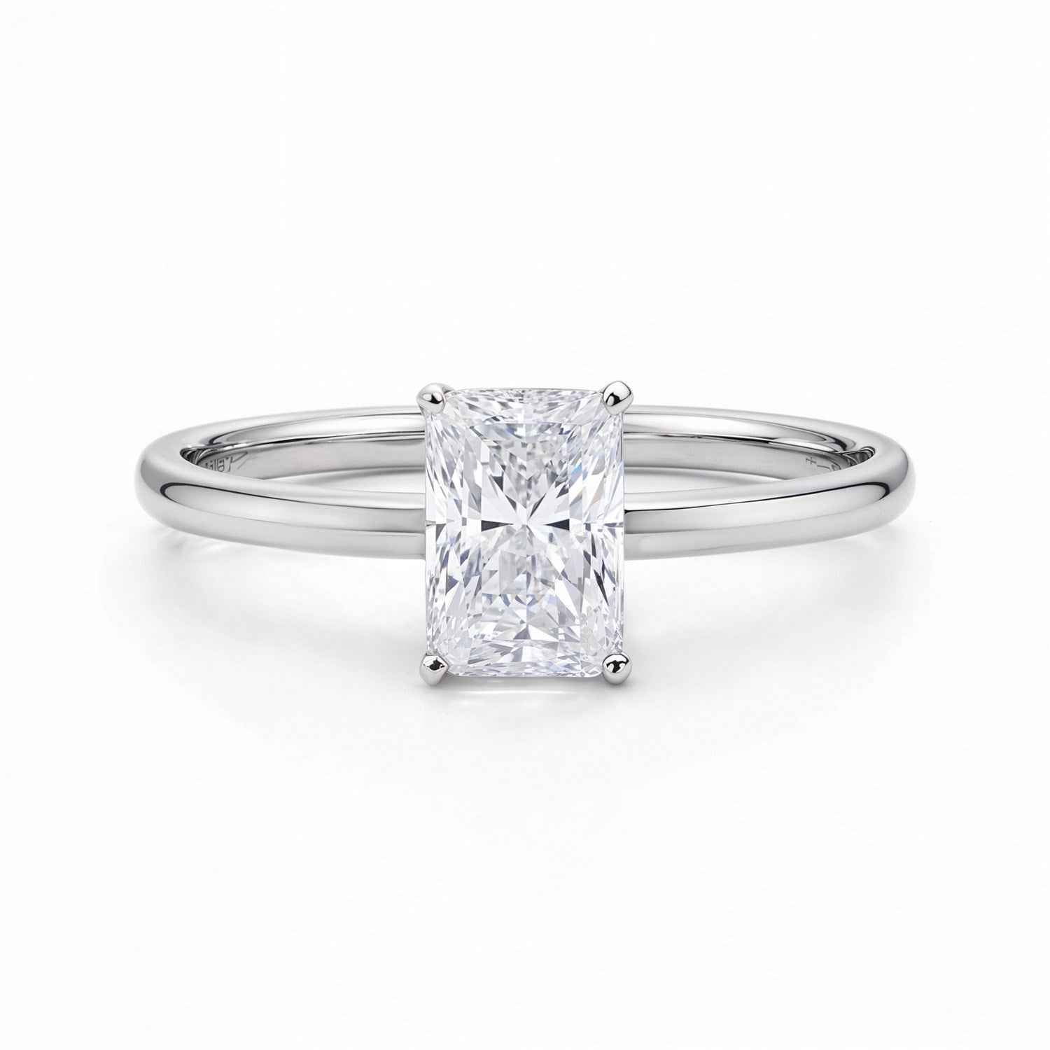 10k white gold ring set with lab-grown diamonds