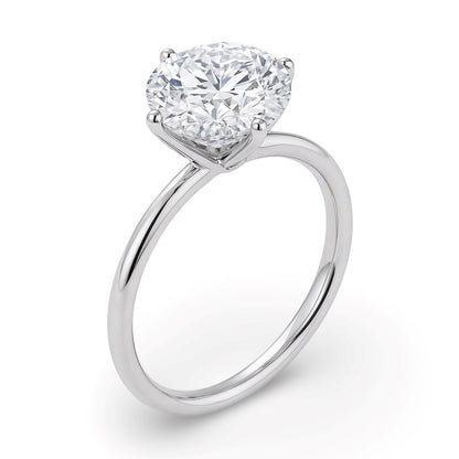 2 Carat Round Lab Grown IGI G/VS1 Diamond Solitaire Ring in Sterling Silver