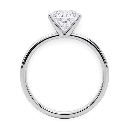 2 Carat Round Lab Grown IGI G/VS1 Diamond Solitaire Ring in Sterling Silver