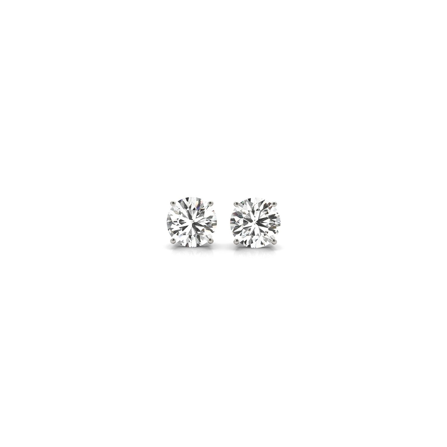 1/2 cttw Lab Grown Round Diamond Stud Earrings 14k White Gold (G/VS2) in a sleek high-contrast midnight luxury editorial styl