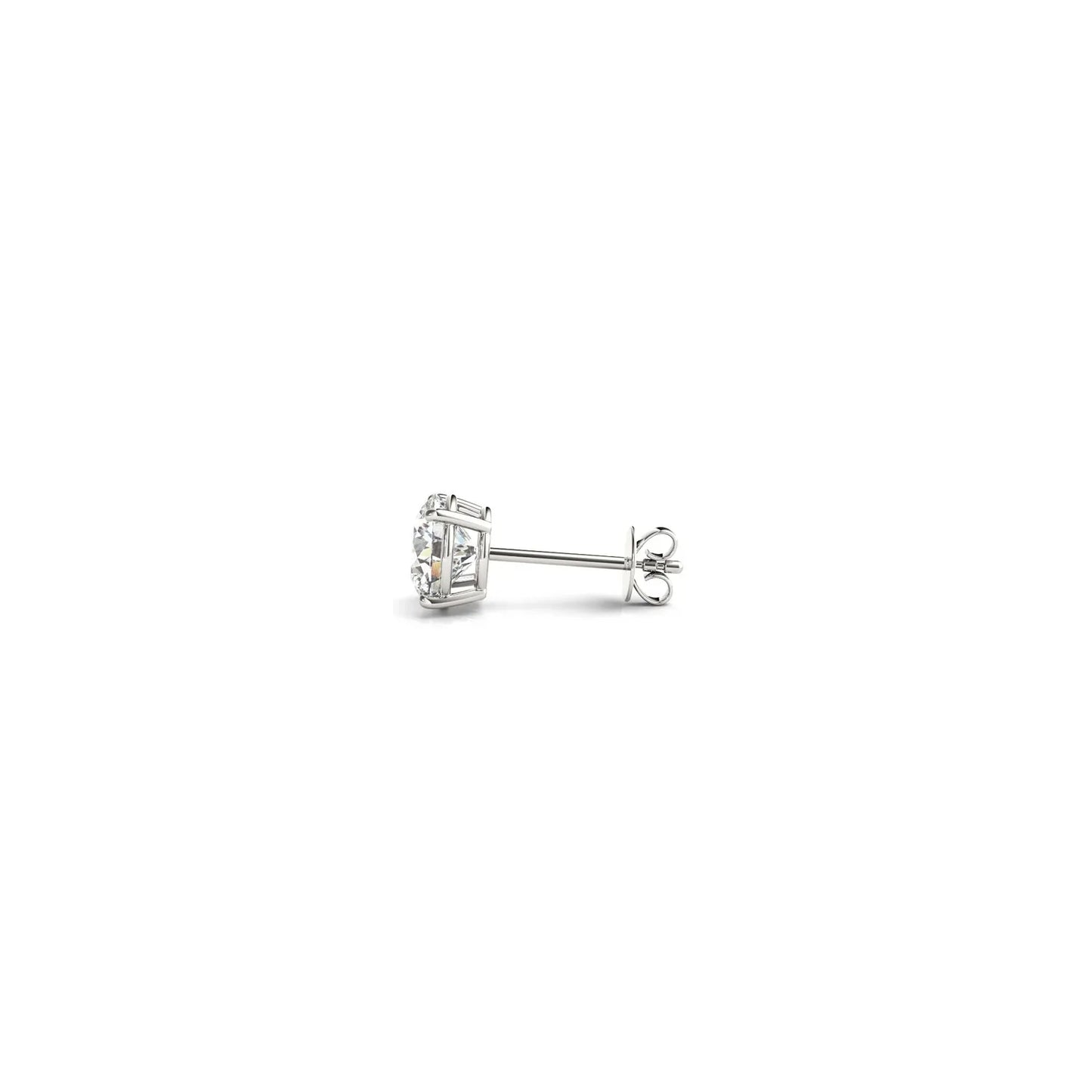 1/2 cttw Lab Grown Round Diamond Stud Earrings 14k White Gold (G/VS2) - Peelerie