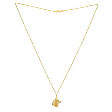 Horse Profile Medium Necklace in 14K Yellow Gold