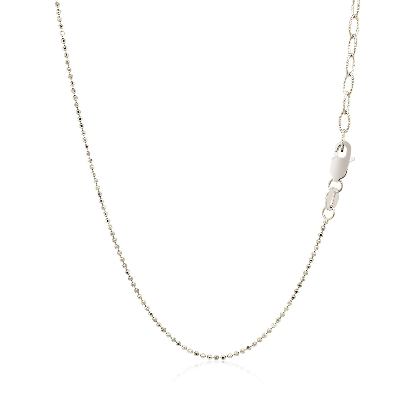 14k White Gold Necklace with Round Diamond Charms - Peelerie