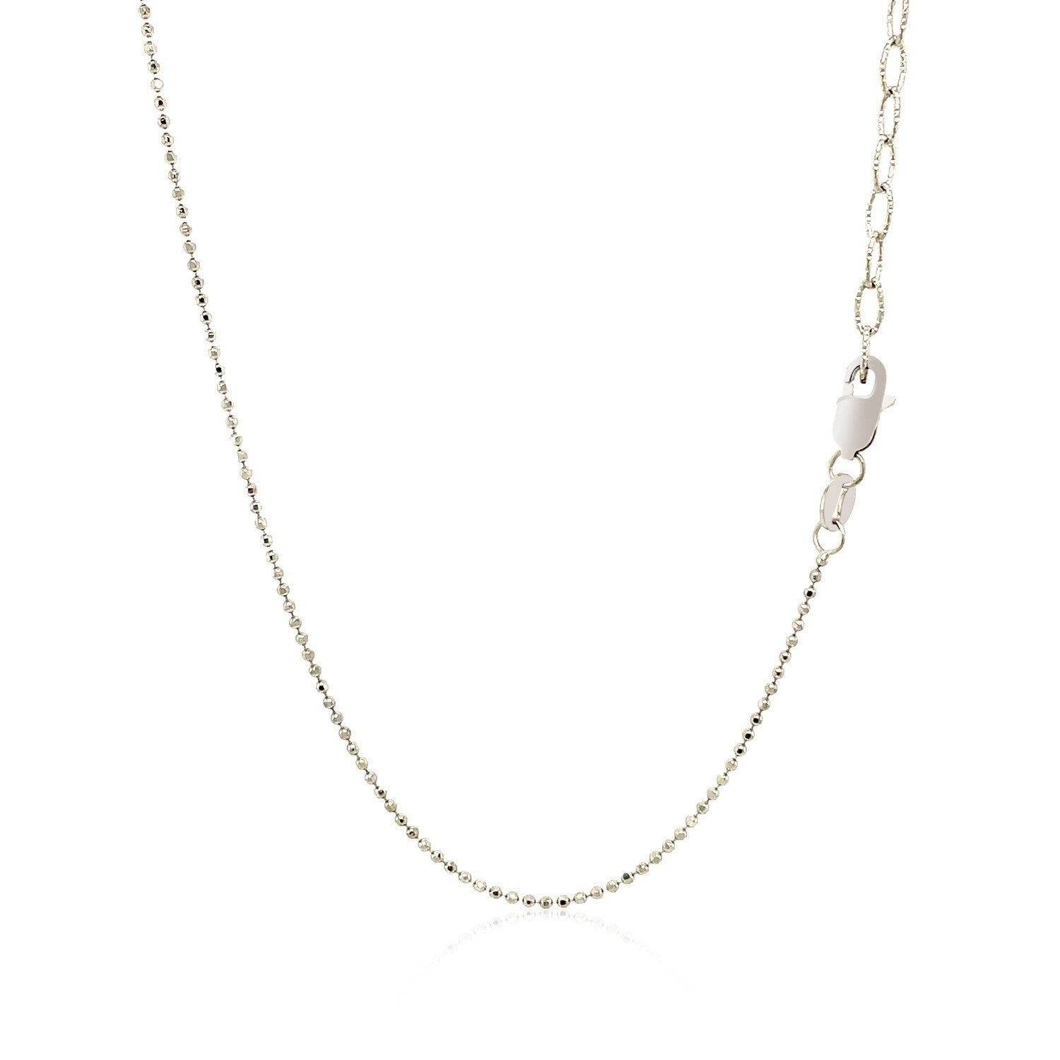 14k White Gold Necklace with Round Diamond Charms - Peelerie