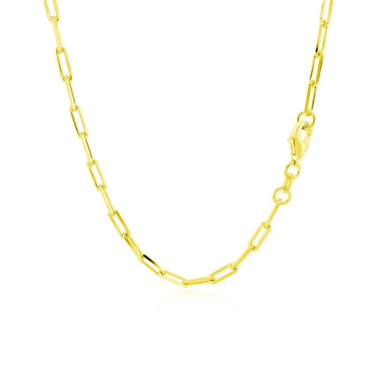 10K Yellow Gold Paperclip Chain (2.50 mm) - Peelerie