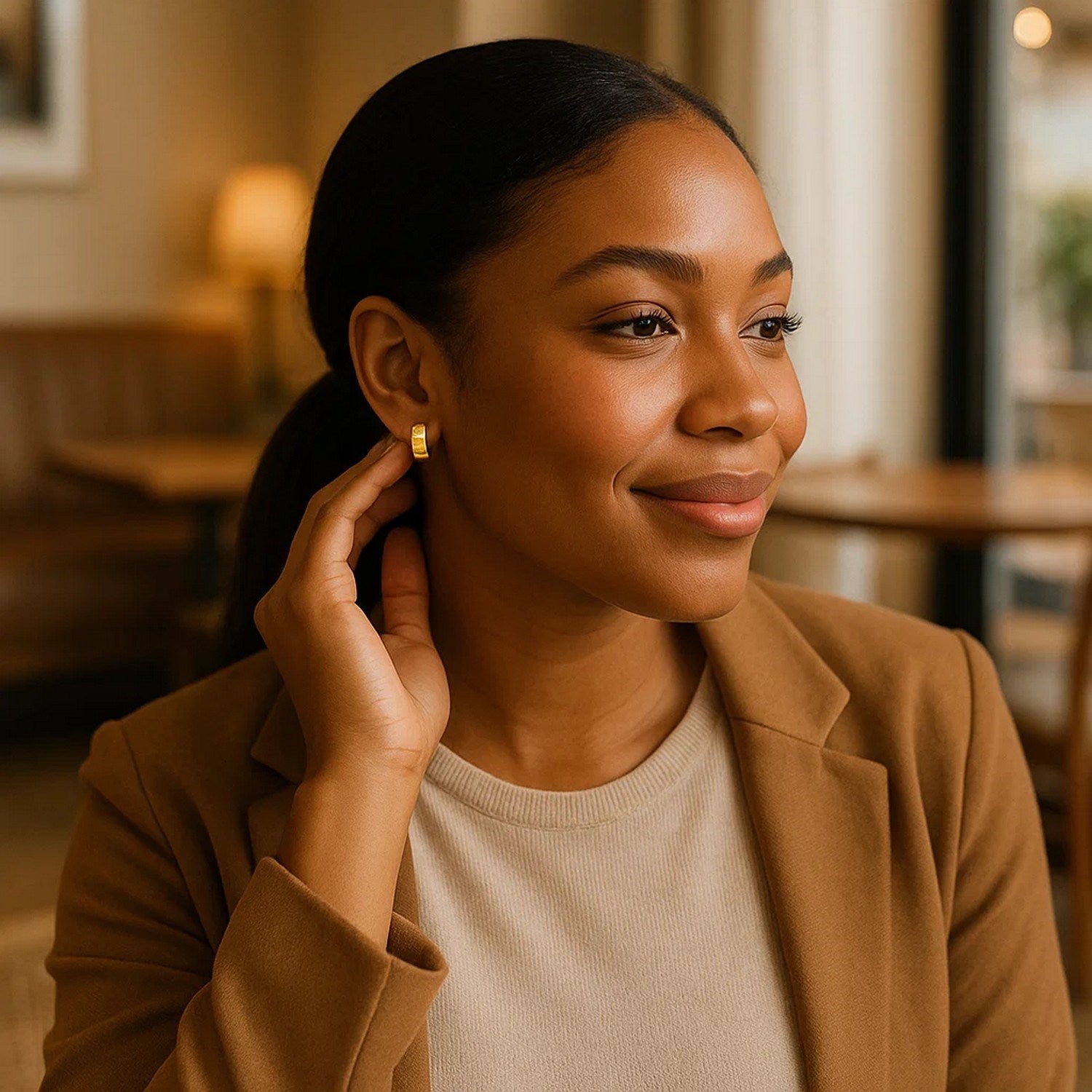Peelerie jewelry piece in midnight luxury editorial product photo, high-contrast studio lighting