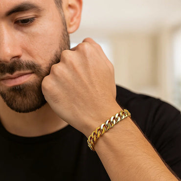 14k Yellow Gold Classic Miami Cuban Bracelet (10.10 mm)