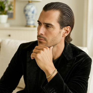 10k Yellow Gold Curb Bracelet (8.20 mm) - Peelerie