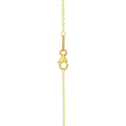 Double Cross Drop Necklace in 14K Yellow Gold