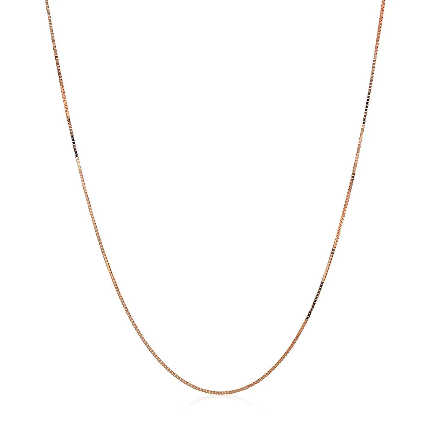 10k Rose Gold Classic Box Chain (0.45 mm) - Peelerie