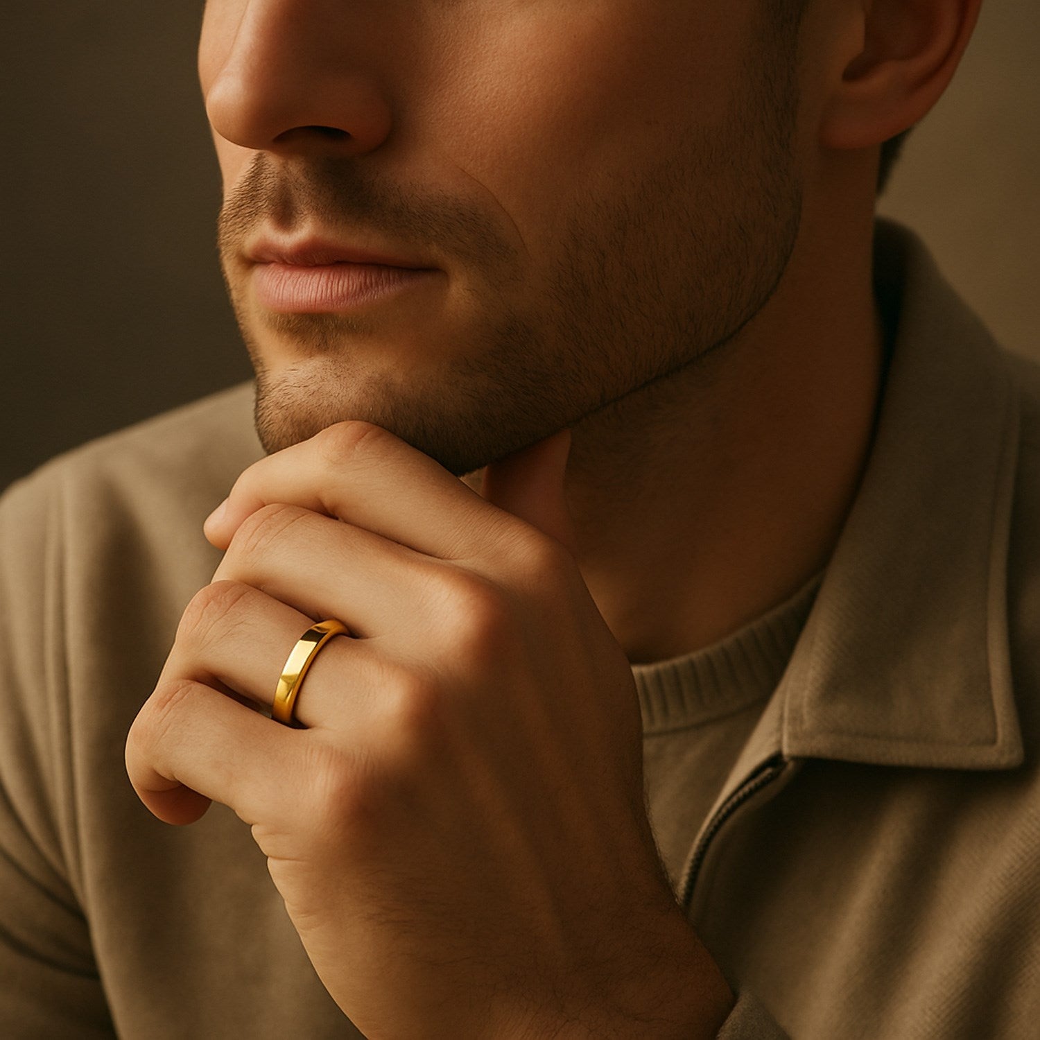 Peelerie jewelry piece in gold midnight luxury editorial product photo, high-contrast studio lighting