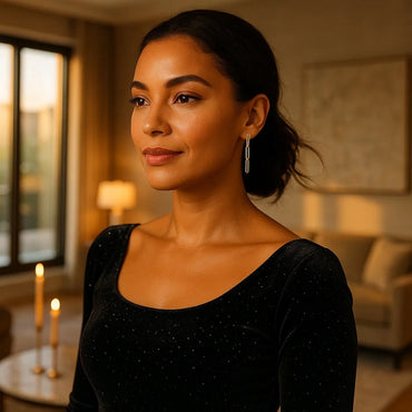 Peelerie jewelry piece in midnight luxury editorial product photo, high-contrast studio lighting