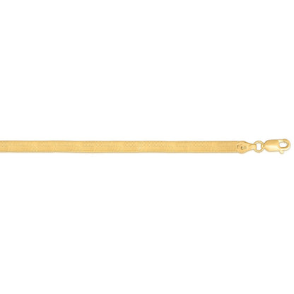 Sterling Silver Gold Plated Herringbone Anklet