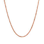1.50 mm 14K Rose Gold Sparkle Chain in a sleek high-contrast midnight luxury editorial style