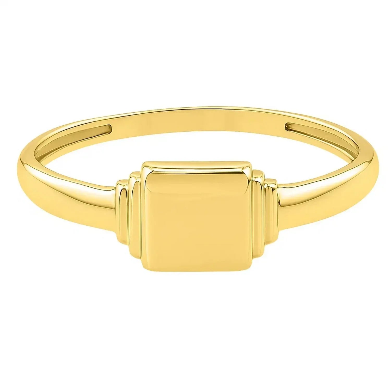 Mini Signet Ring in 14K Yellow Gold (2.00 mm) - Peelerie