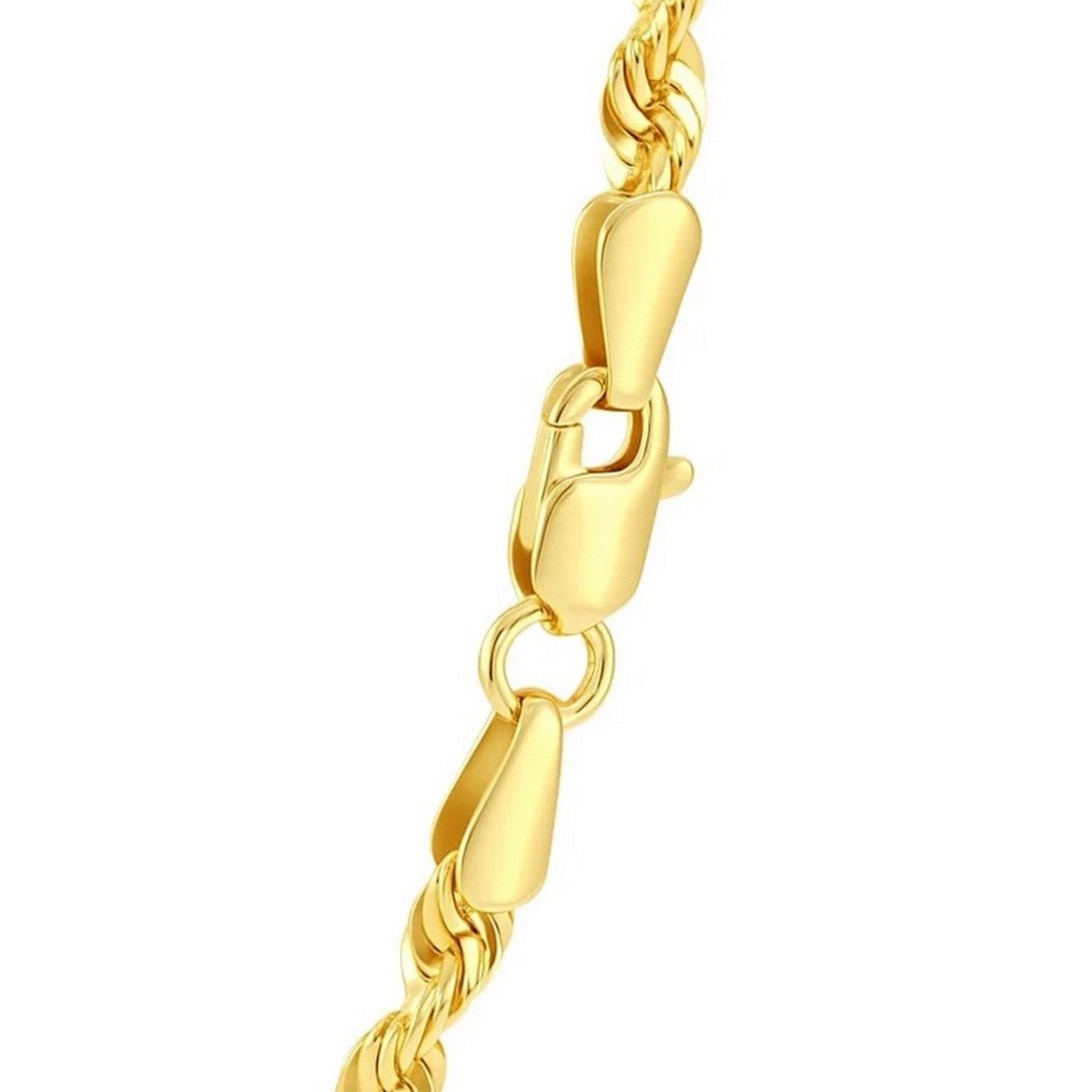 10K Yellow Gold Hollow Diamond Cut Rope Chain (5.00 mm) in a sleek high-contrast midnight luxury editorial style
