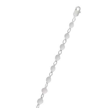 14k White Gold Necklace with Polished Circles