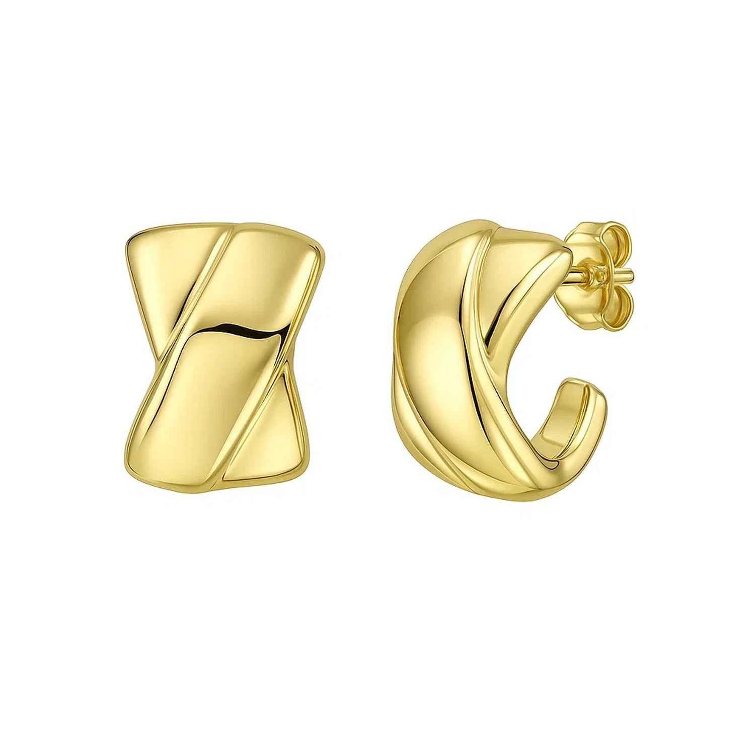 14k yellow gold hoop earrings