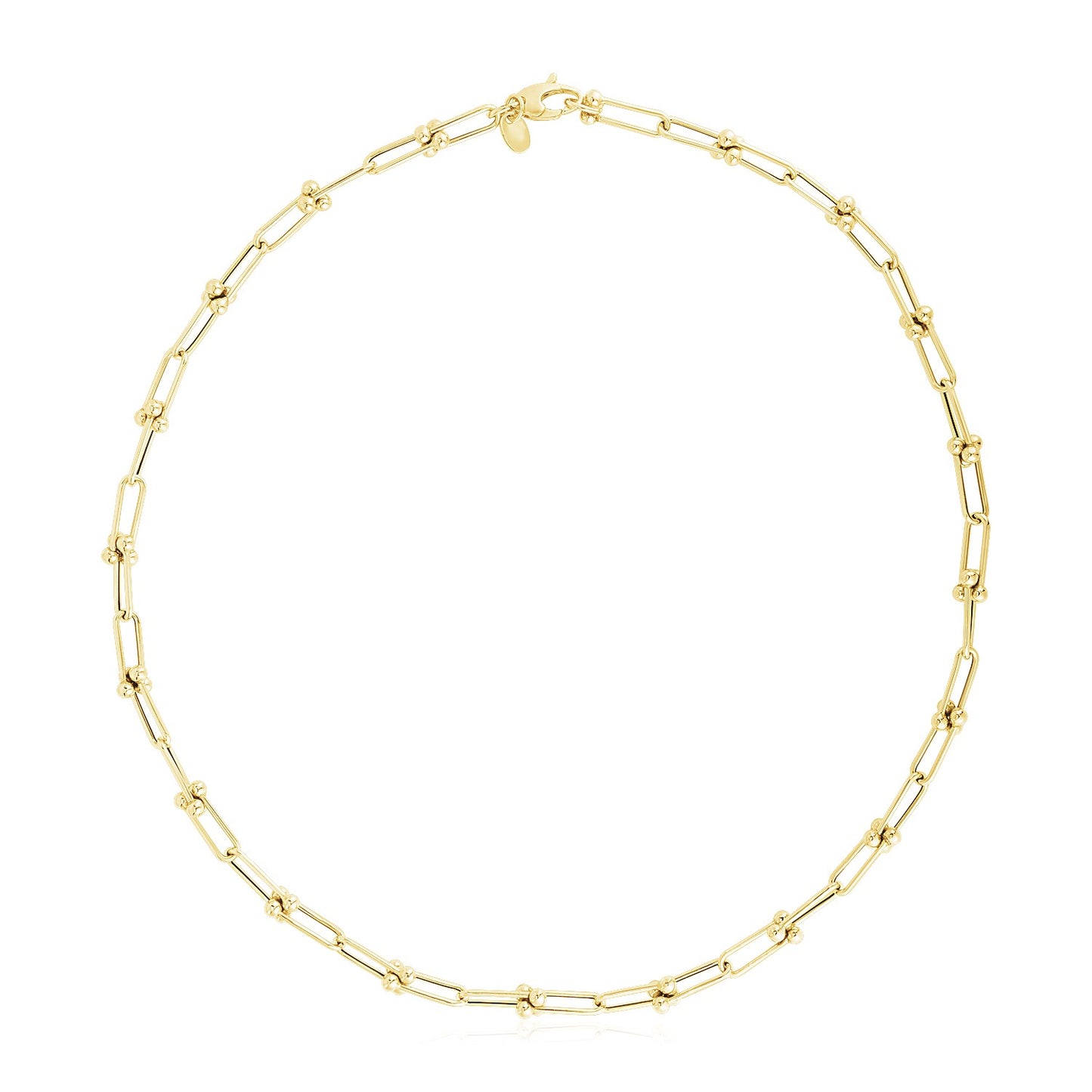 14k Yellow Gold High Polish Jax Link Chain (5.90 mm) in a sleek high-contrast midnight luxury editorial style