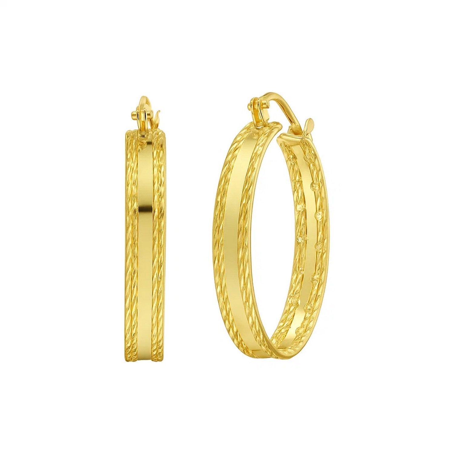 14k yellow gold hoop earrings
